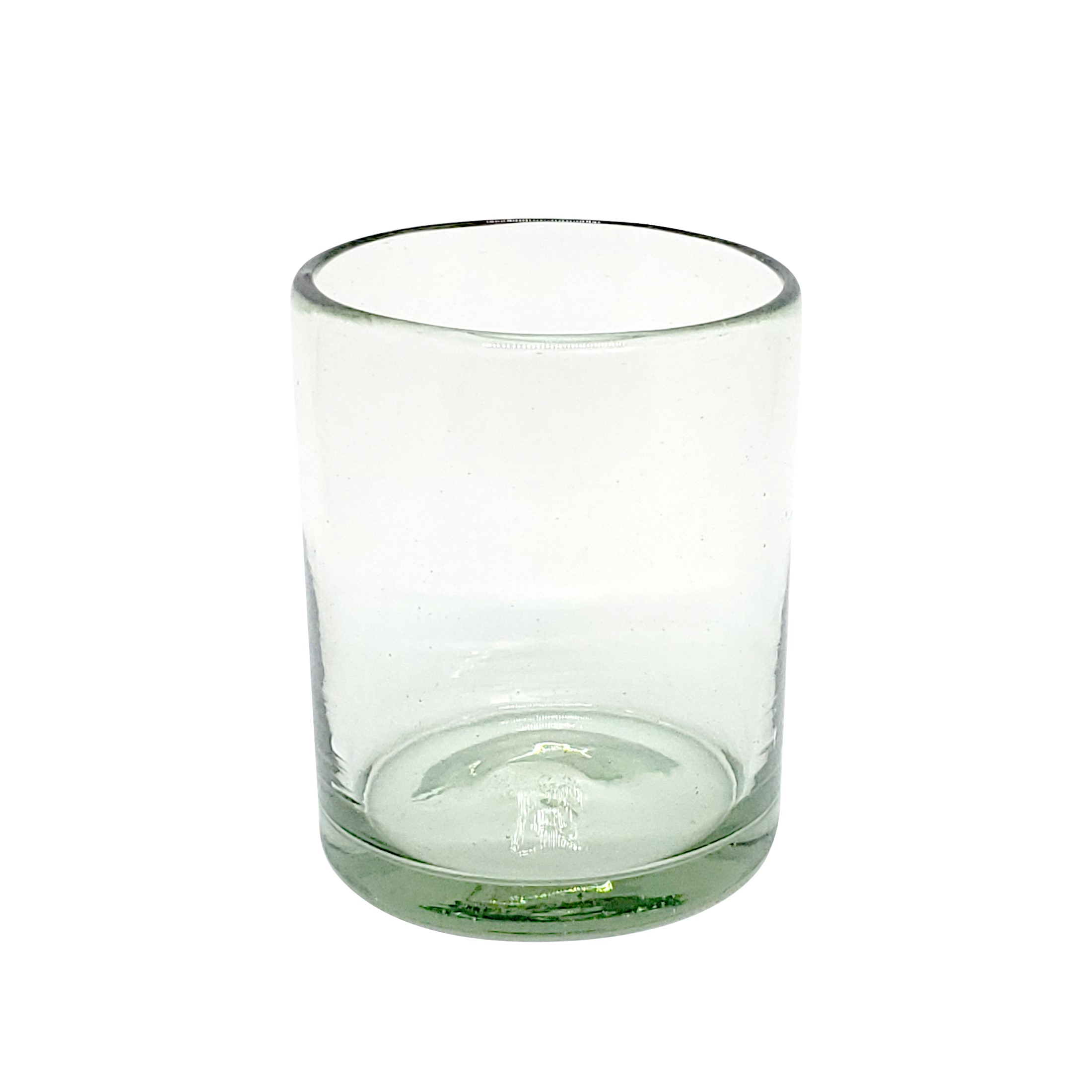VIDRIO SOPLADO / vasos chicos transparentes, 10 oz, Vidrio Reciclado, Libre de Plomo y Toxinas